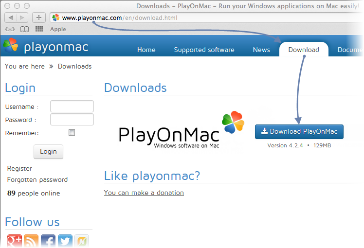 Cài đặt PlayOnMac