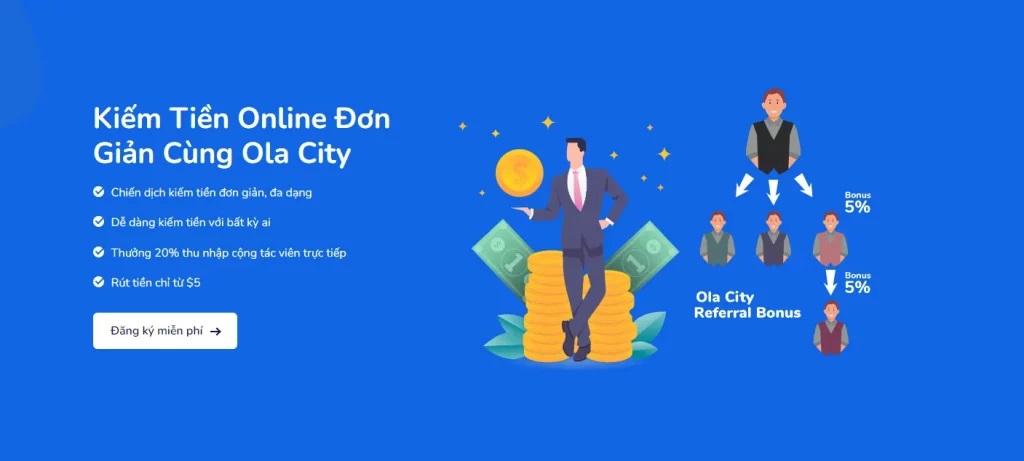 Ola City - Ứng dụng xem quảng cáo kiếm tiền iOS miễn phí